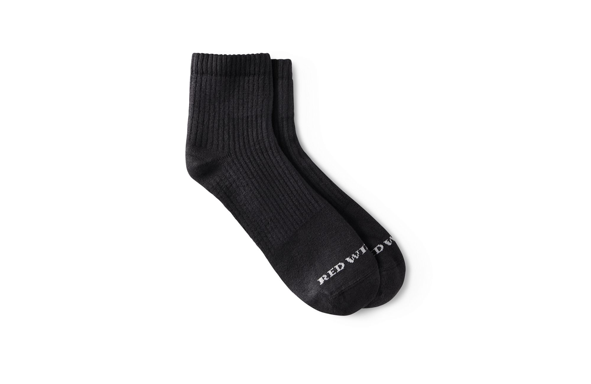 Everyday Work Medium Weight Quarter Crew image number 1 Black Unisex Cotton Blend Quarter Crew Sock in Black