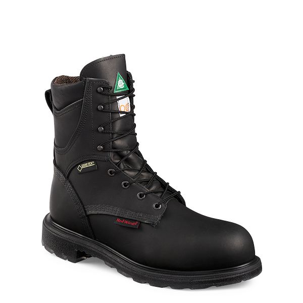 black work boots red wing