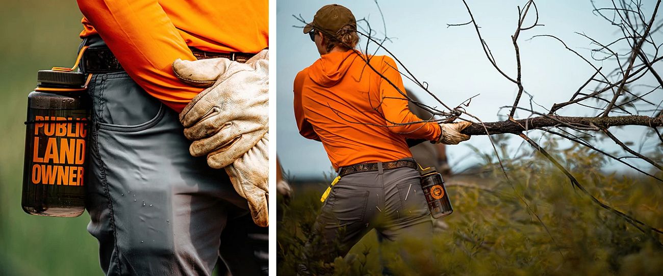 Aaron Hebeisen working in a field