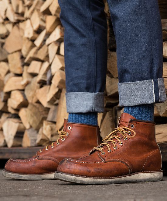 Unisex Over-Dyed Cotton Ragg Sock in Orange 97371 | Red Wing Heritage