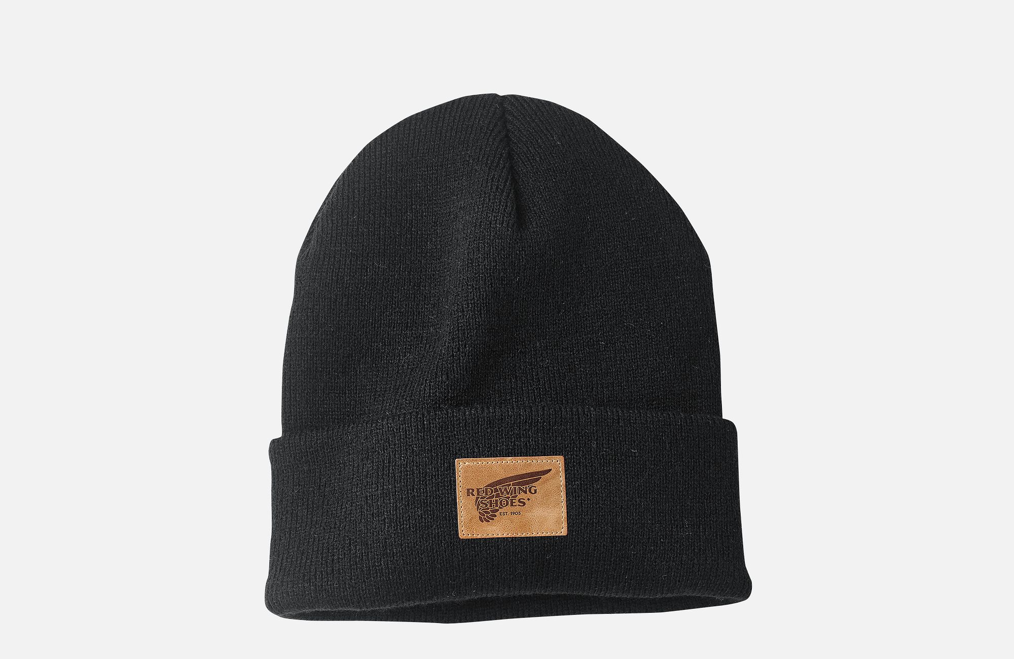 Leather Logo Knit Beanie Hat image number 0