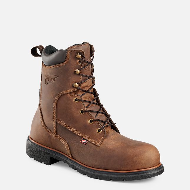 Red Wing Men Dynaforce 8 Inch Electrical Hazard Safety Boot Brown Leather 903 