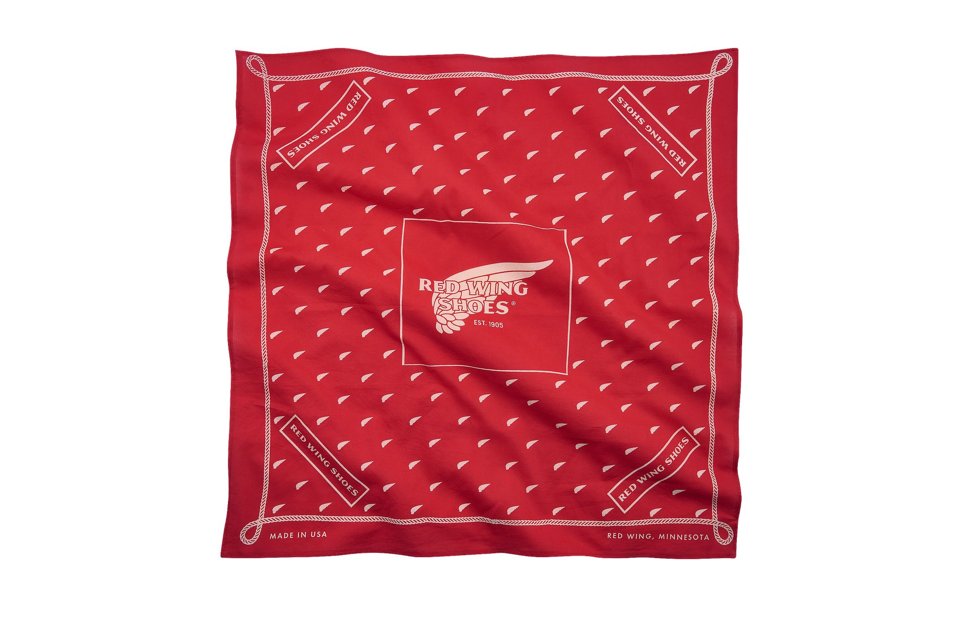 Bandana image number 1 Red Unisex Red Cotton Logo Bandana