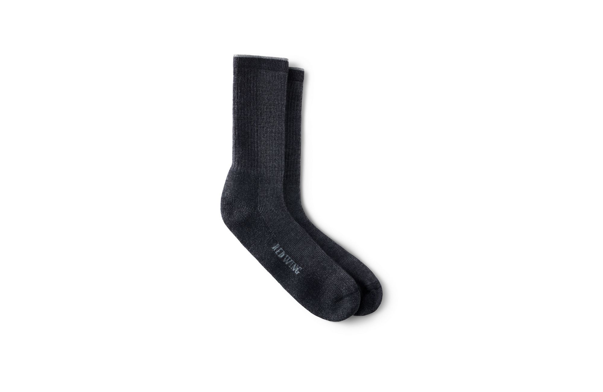 Premium Work Light Weight Crew image number 1 Jet Black Unisex Merino Wool Blend Crew Sock in Black