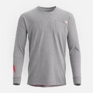 Long Sleeve Pocket T-Shirt with Sleeve Print Long Sleeve Pocket T-Shirt with Sleeve Print