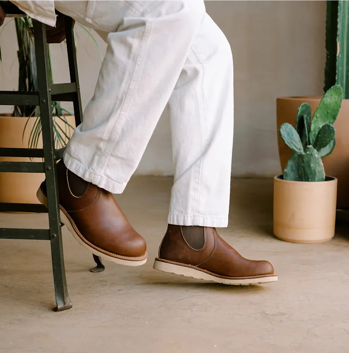 Close up of the legs of a person sitting on a stool