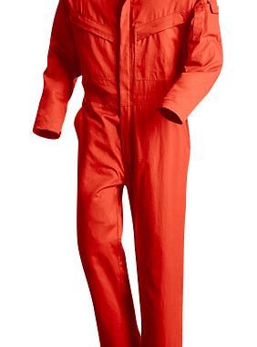 red worker jumpsuit