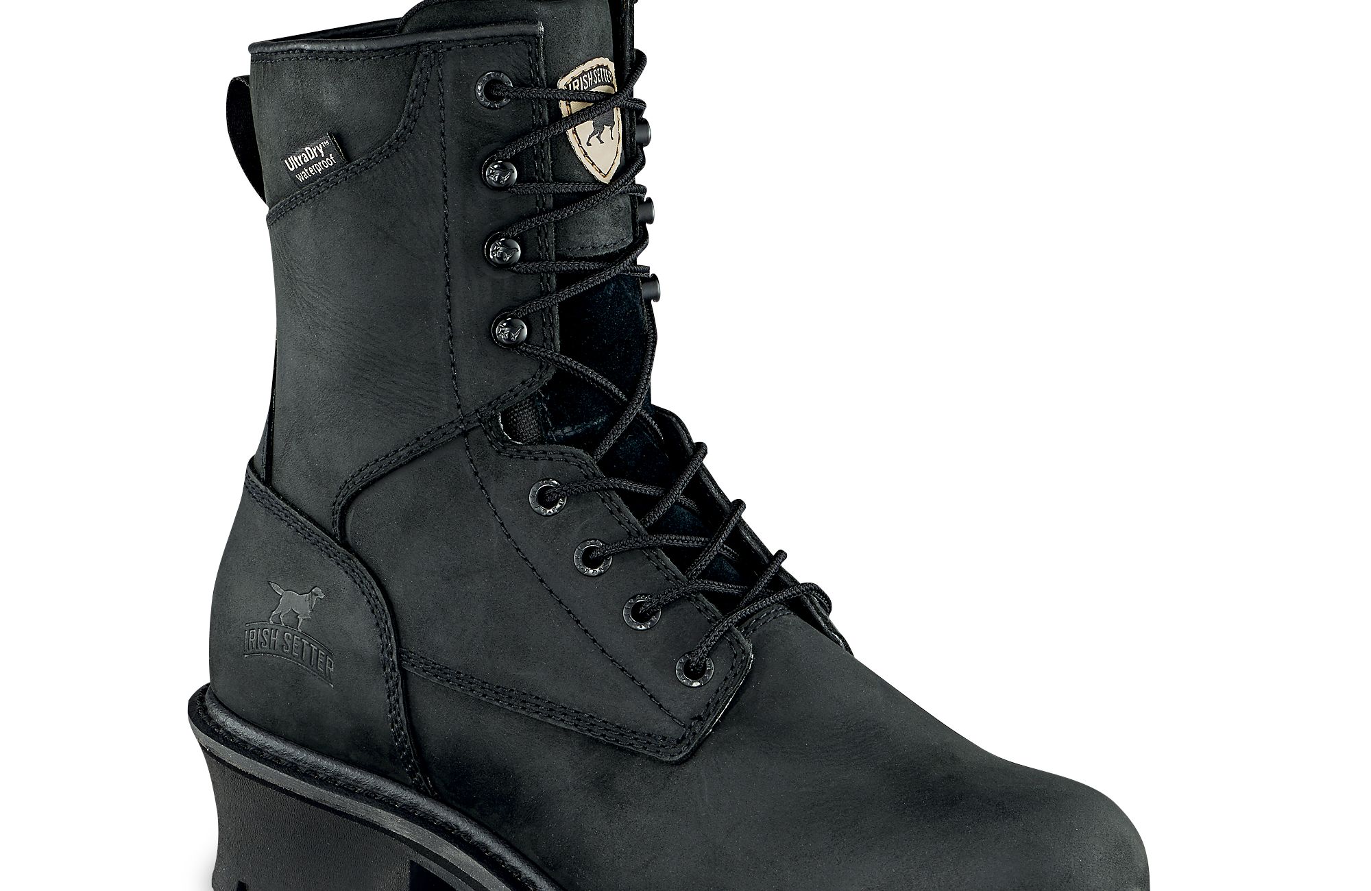 all black logger boots