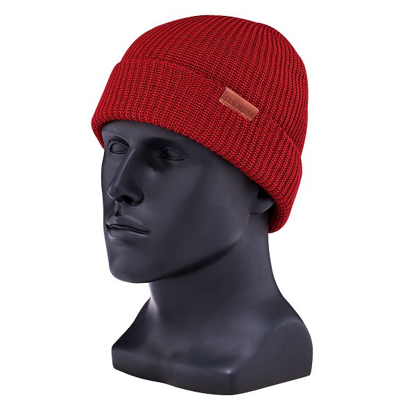 red knit hat