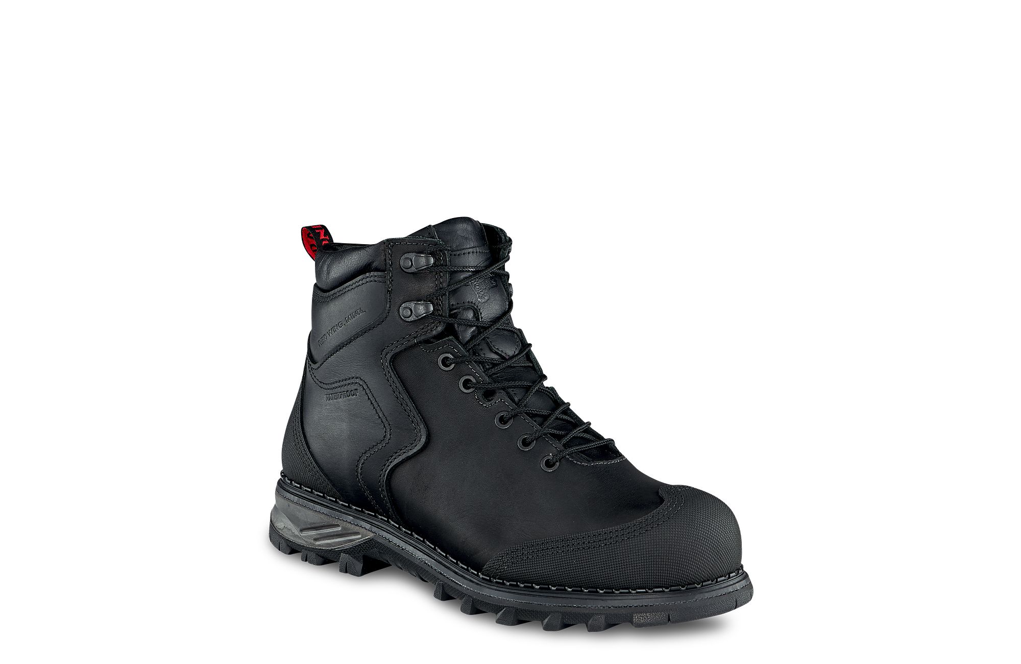 Black red wing store work boots