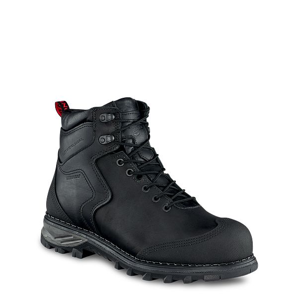 Men's Burnside 6-inch Waterproof Safety Toe Boot Black 2411 | Red Wing