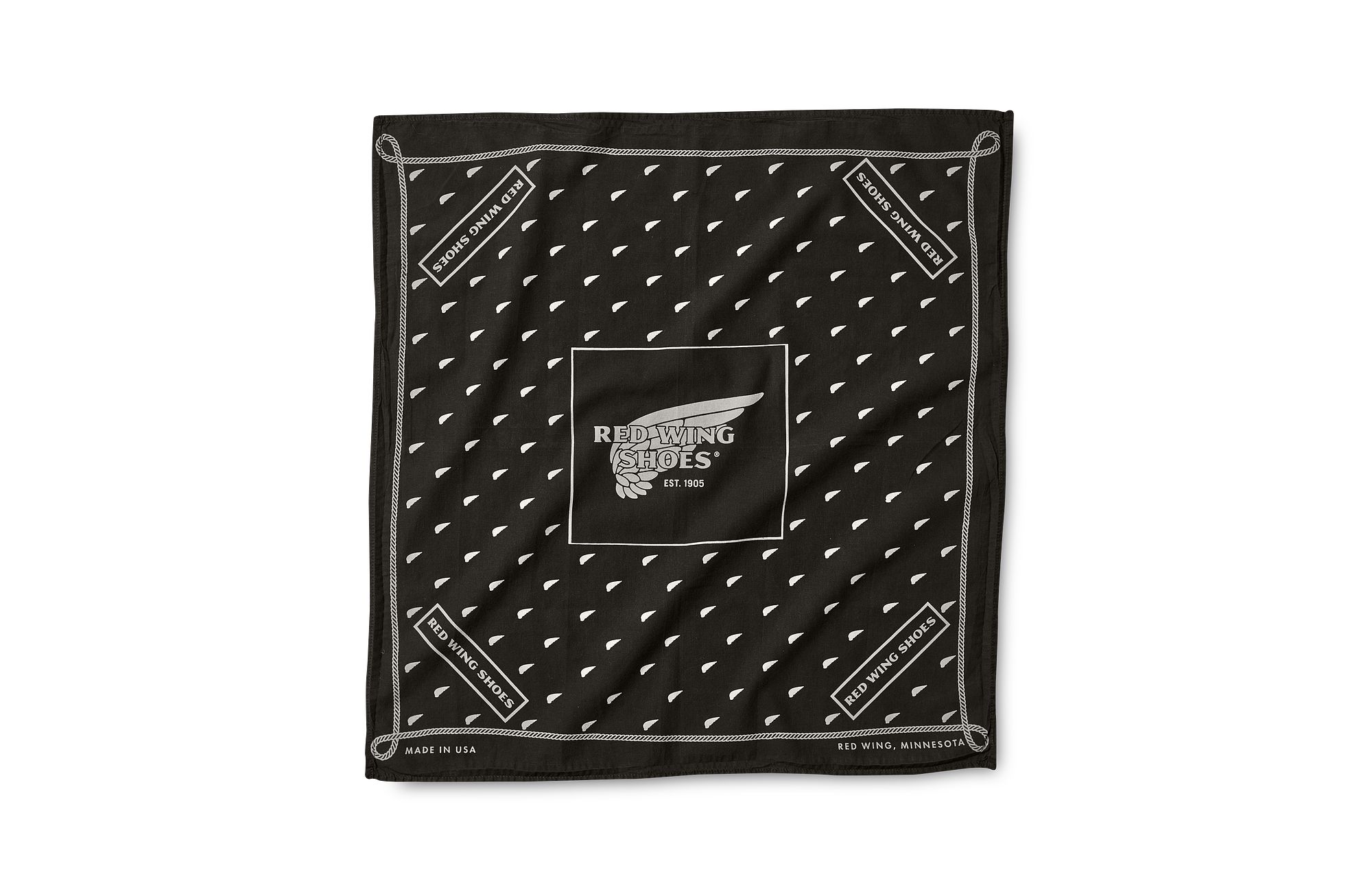 Bandana image number 1 Black Unisex Cotton Bandana in Black
