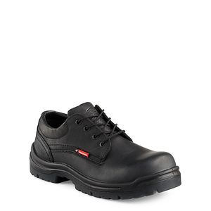 black leather work sneakers