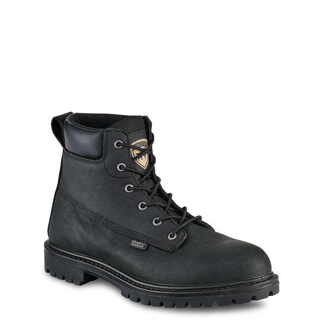 Black safety toe store work boots