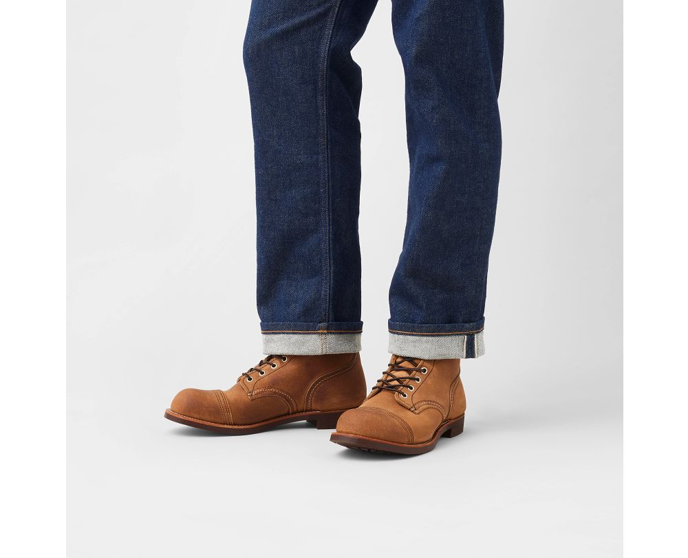 Men's Iron Ranger 6Inch Boot in Light Brown Leather 8083 Red Wing