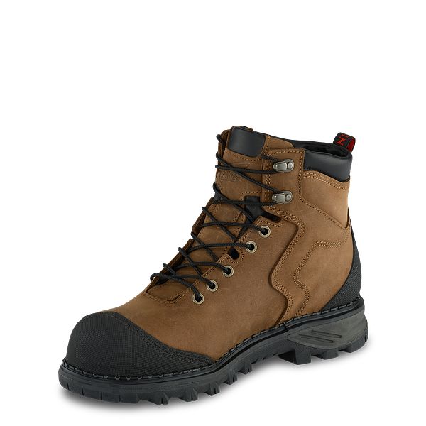Men’s Burnside 6inch Waterproof Safety Toe Boot Brown 2410 Red Wing Shoes