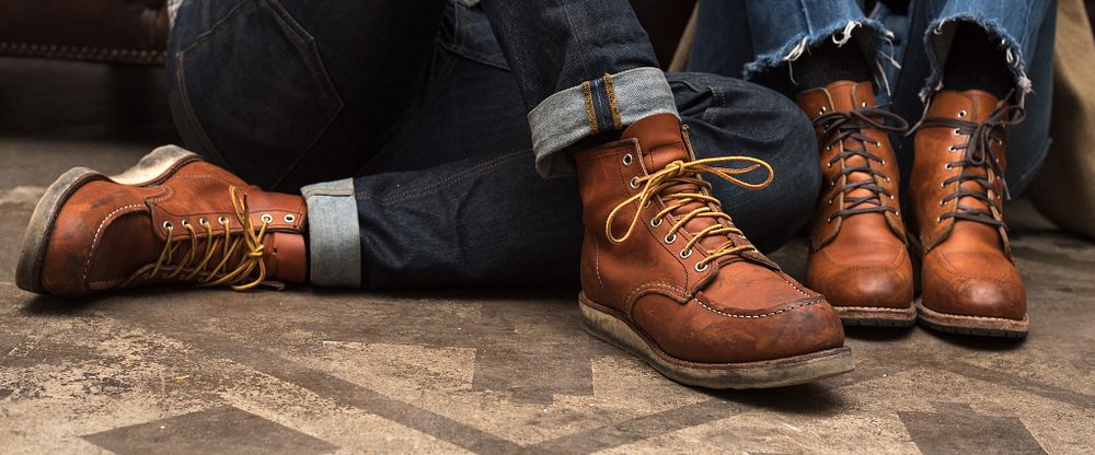 red wing moc toe navy portage