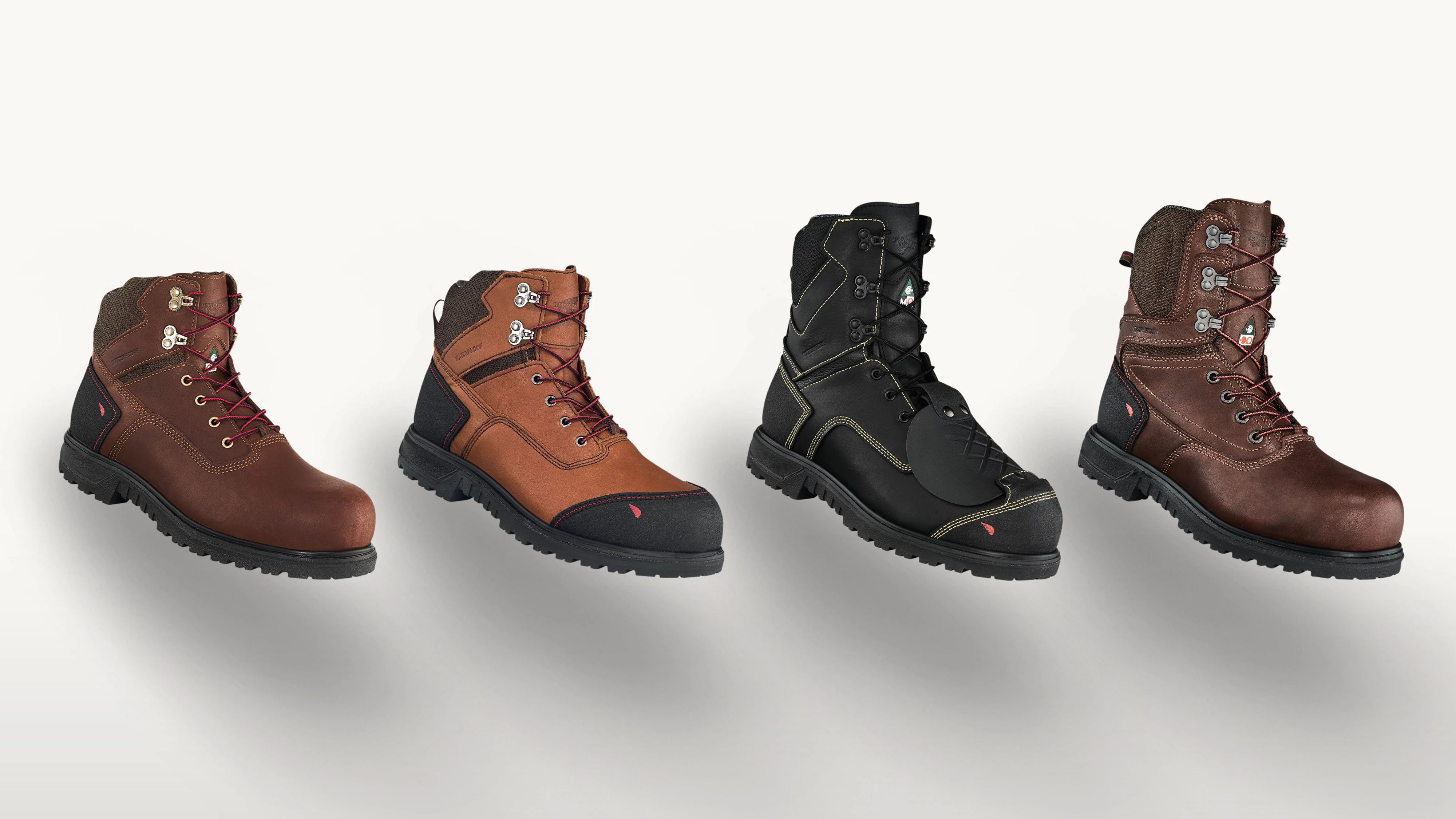 Four style of Red Wing BRNR boots