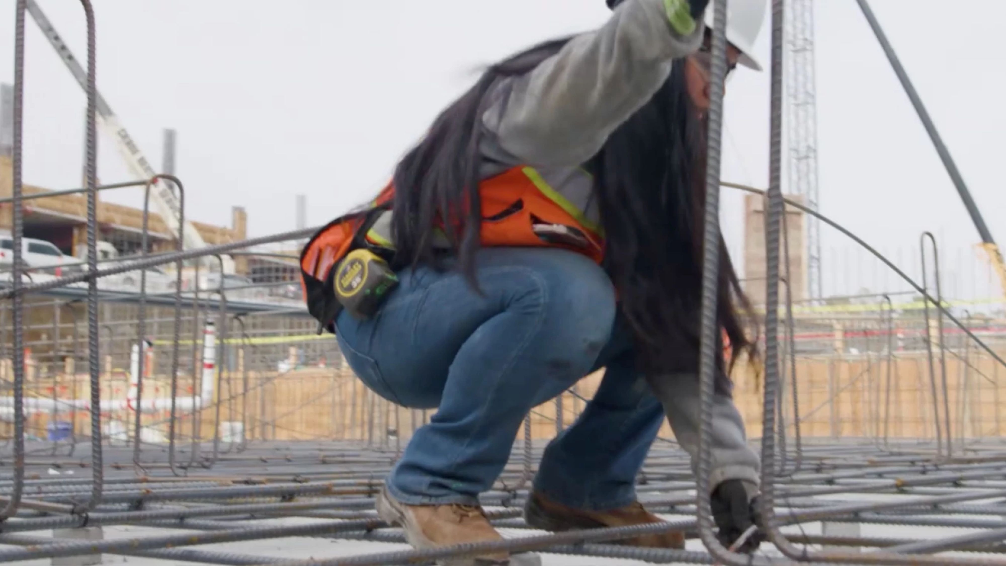 Construction worker wearing King Toe boots