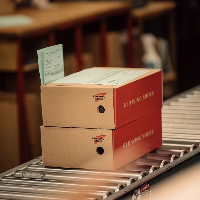 Red Wing Shoes Shipping conveyor belt