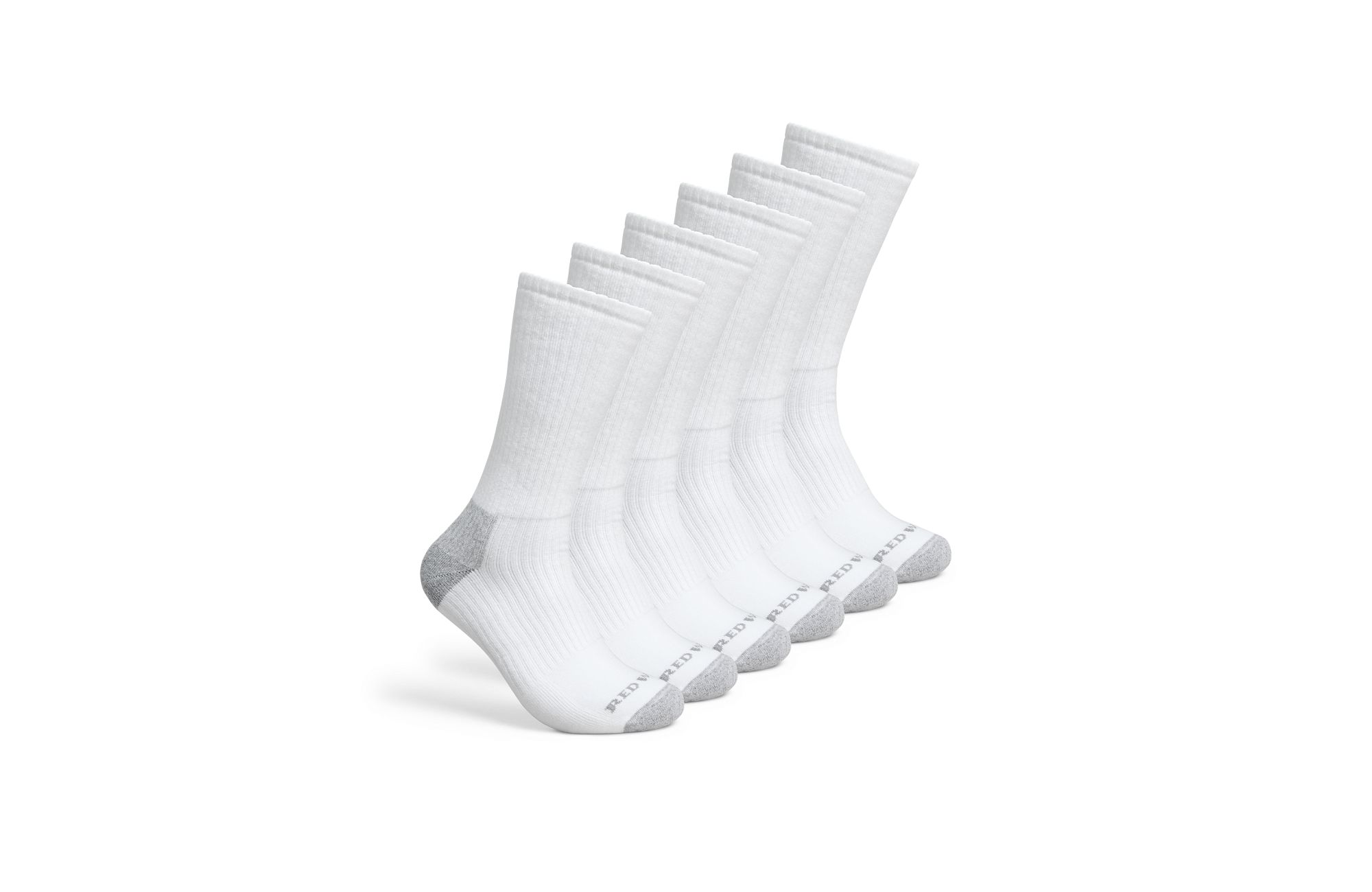 Everyday Work Medium Weight Bulk Crew image number 1 White Unisex Cotton Blend Crew Sock in White