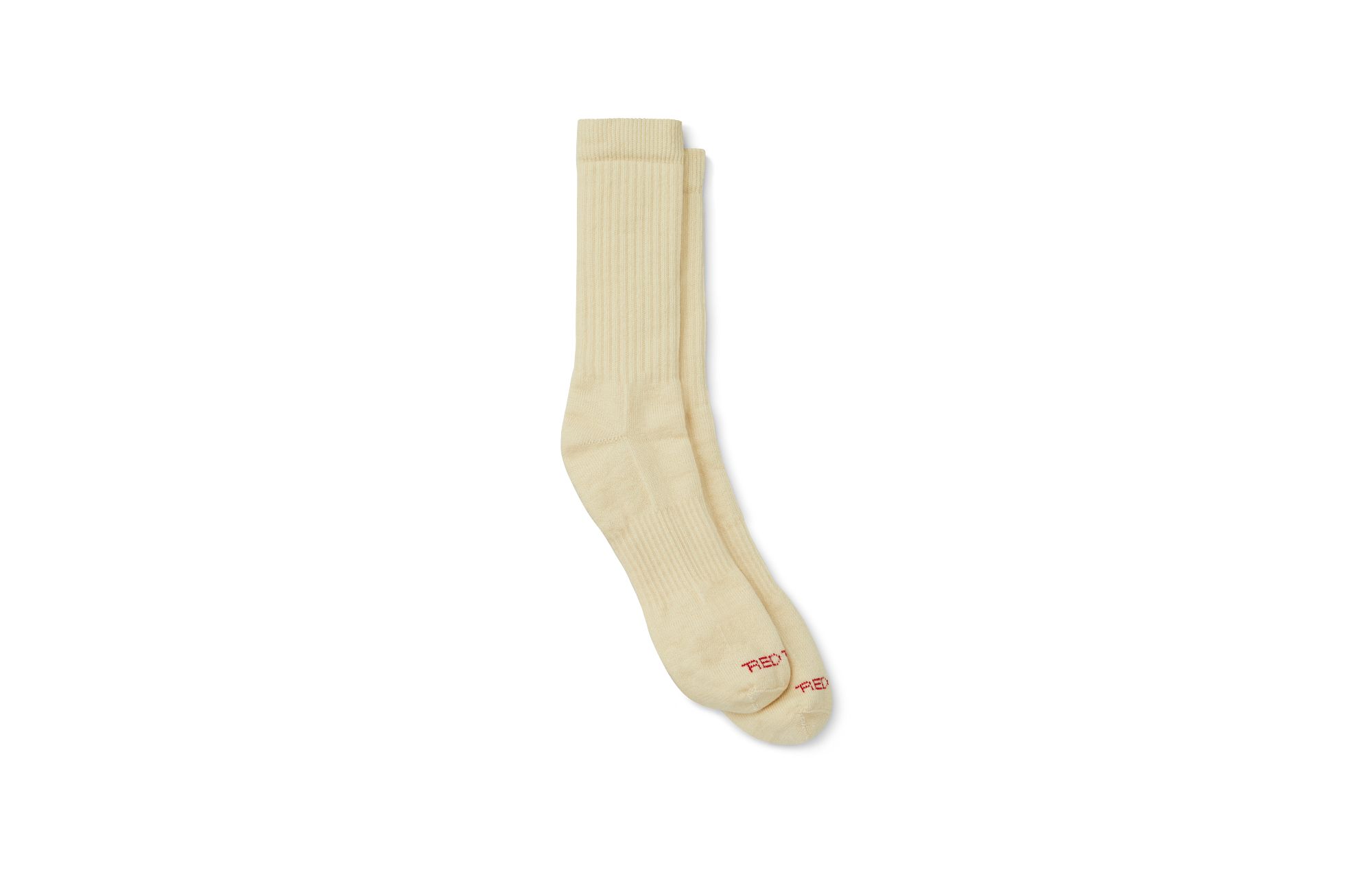 Full Crew Socks image number 1 Cream Unisex Full Crew Socks in Cream