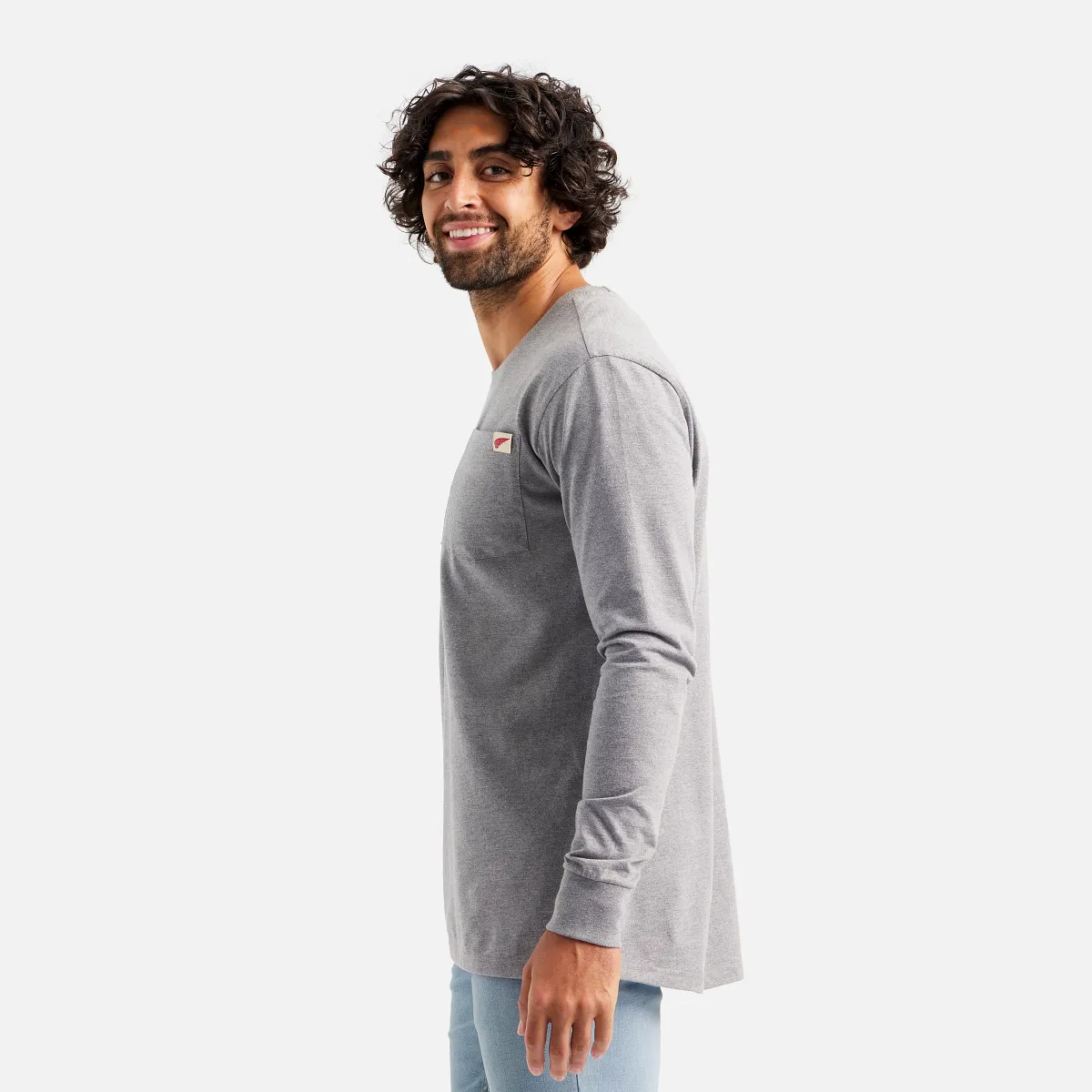 Long Sleeve Pocket T-Shirt with Sleeve Print - view 5