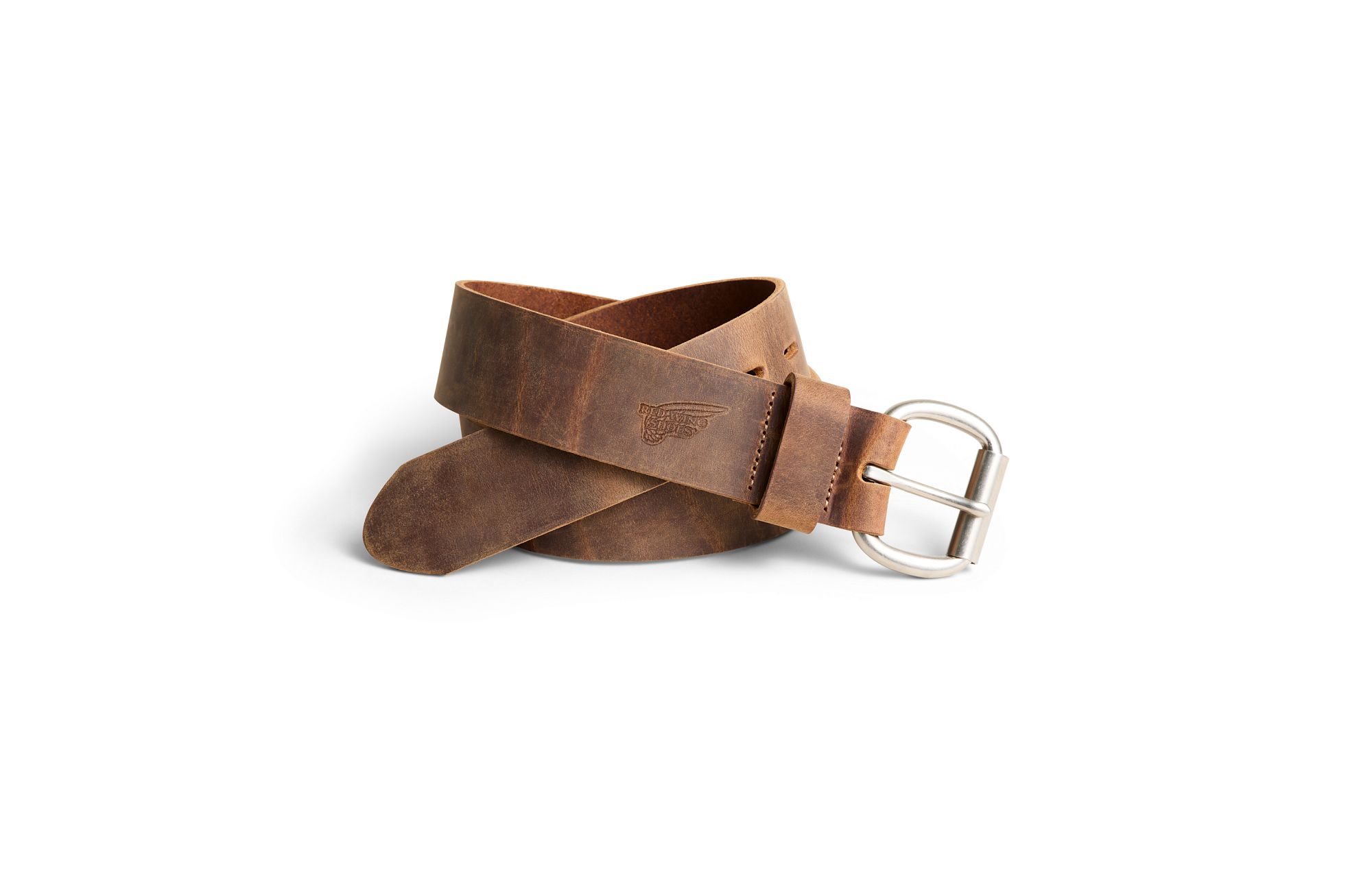 Red Wing Roller Bar Belt image number 1 Brown Red Wing Leather Belt with Roller Bar in Brown