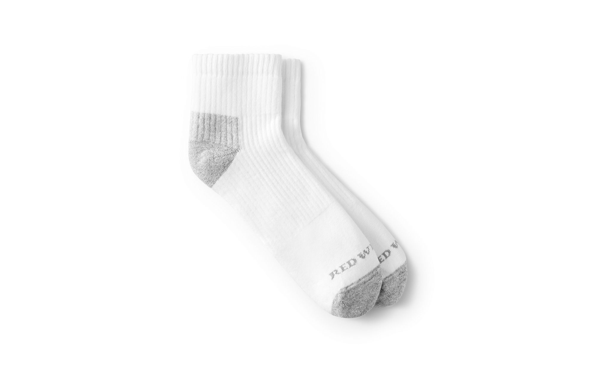 Everyday Work Medium Weight Quarter Crew image number 1 White Unisex Cotton Blend Quarter Crew Sock in White
