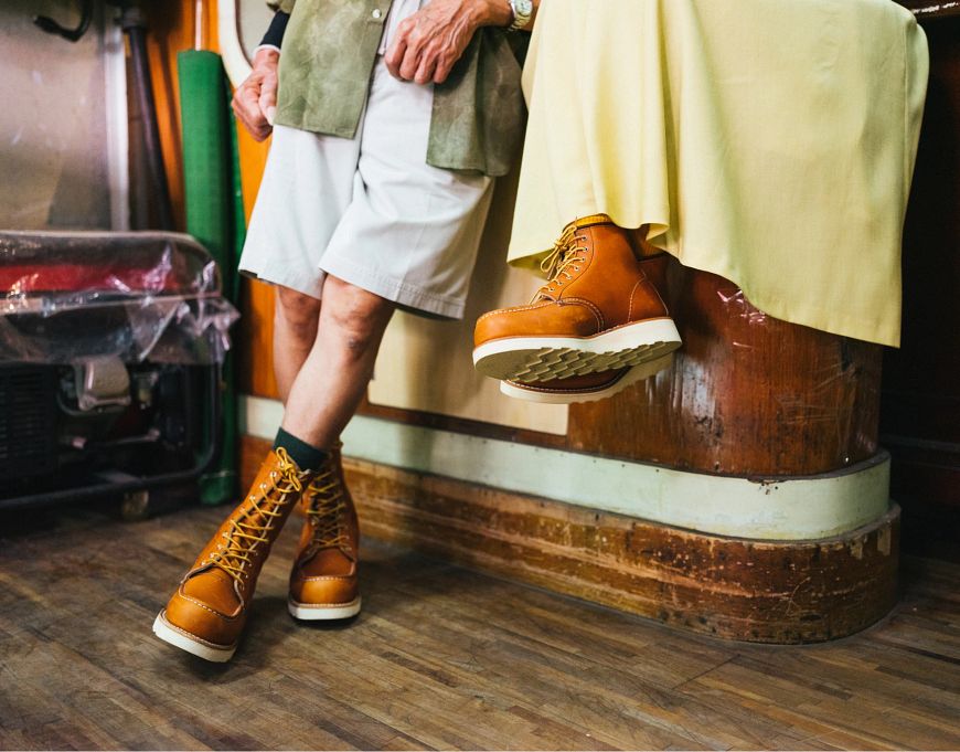 red wing boots with shorts