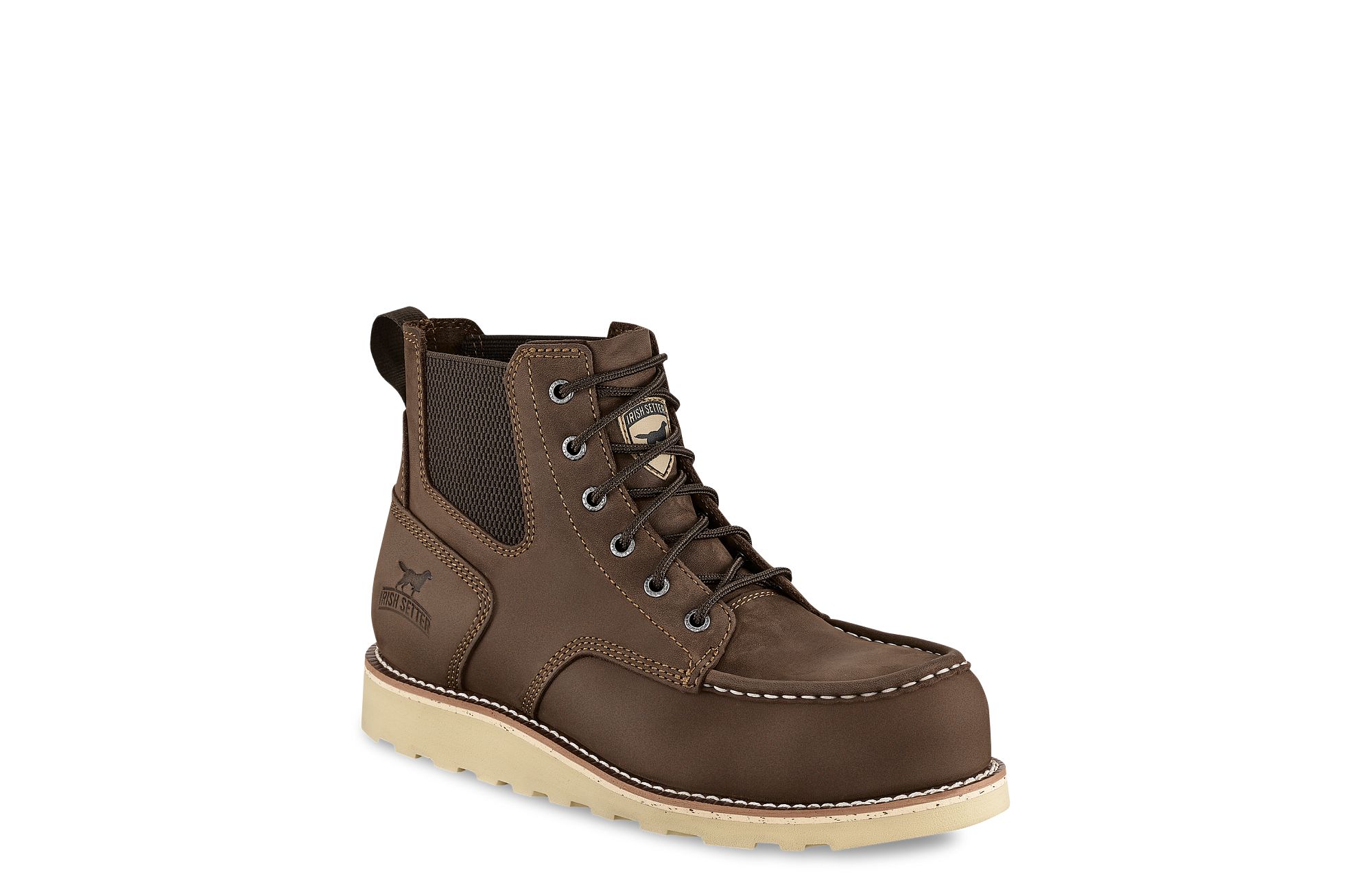 Pipestone image number 1 Brown Men's 6-inch Safety Toe Pull-On Boot