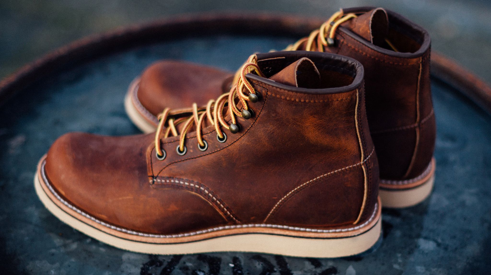 vegetable tanned work boots