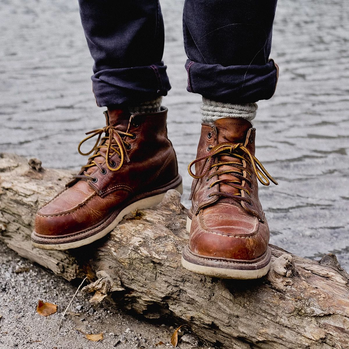 Red Wing Shoes Classic Moc Toe Copper Mens Boots Casual Winter Shoes