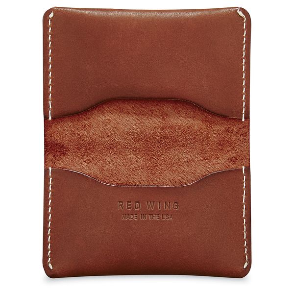 red leather card case