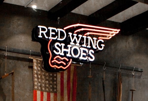 Red Wing Shoes neon sign