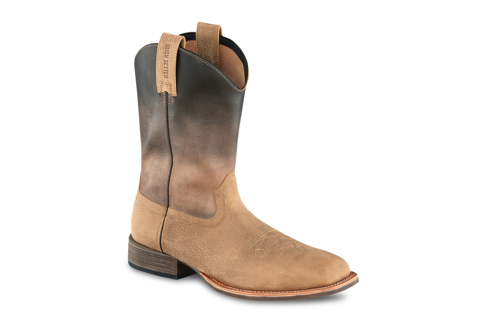 Deadwood image number 1 Brown-Tan Men's 11-inch Leather Pull-On Boot