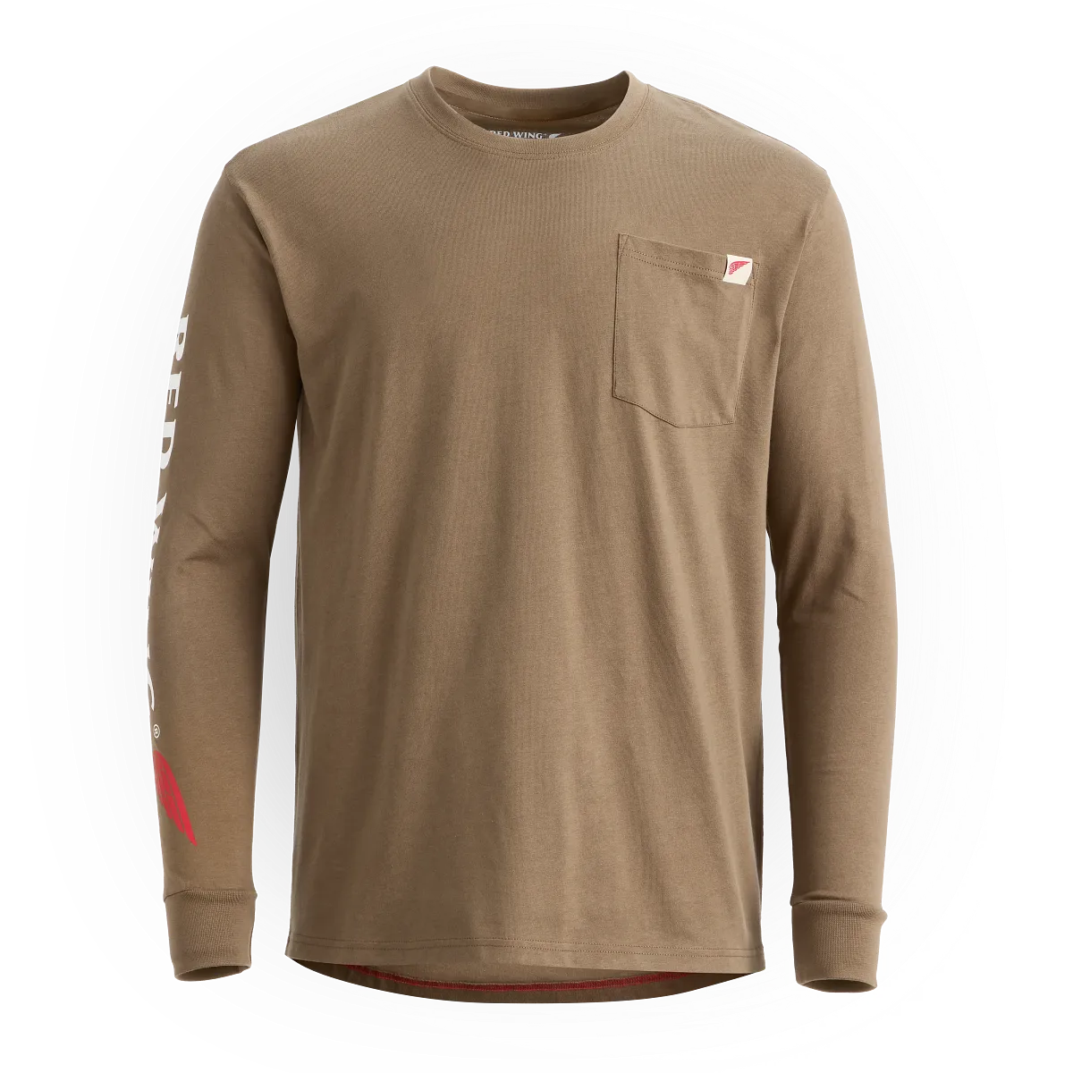 Long Sleeve Pocket T-Shirt with Sleeve Print - view 1