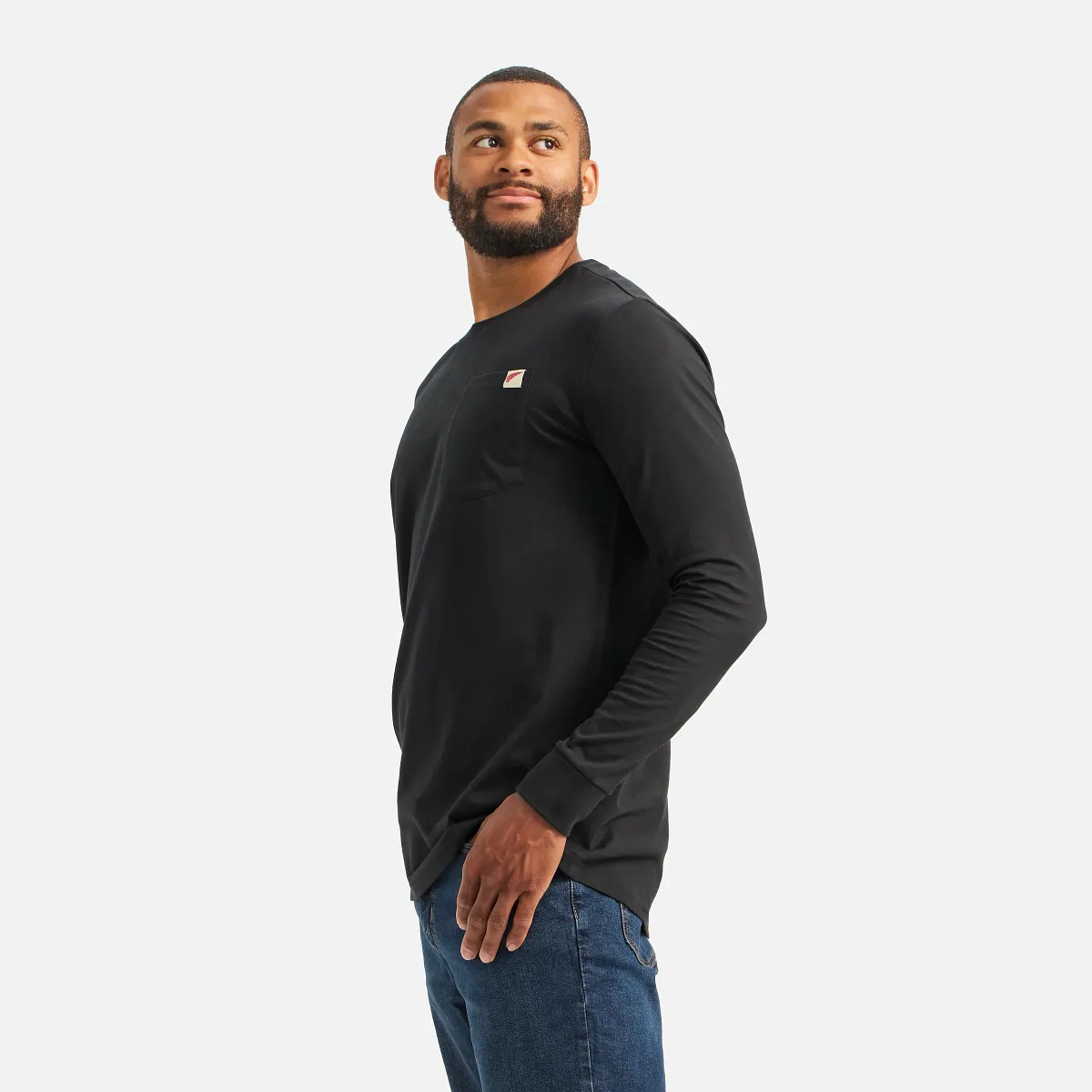 Long Sleeve Pocket T-Shirt with Sleeve Print - view 5