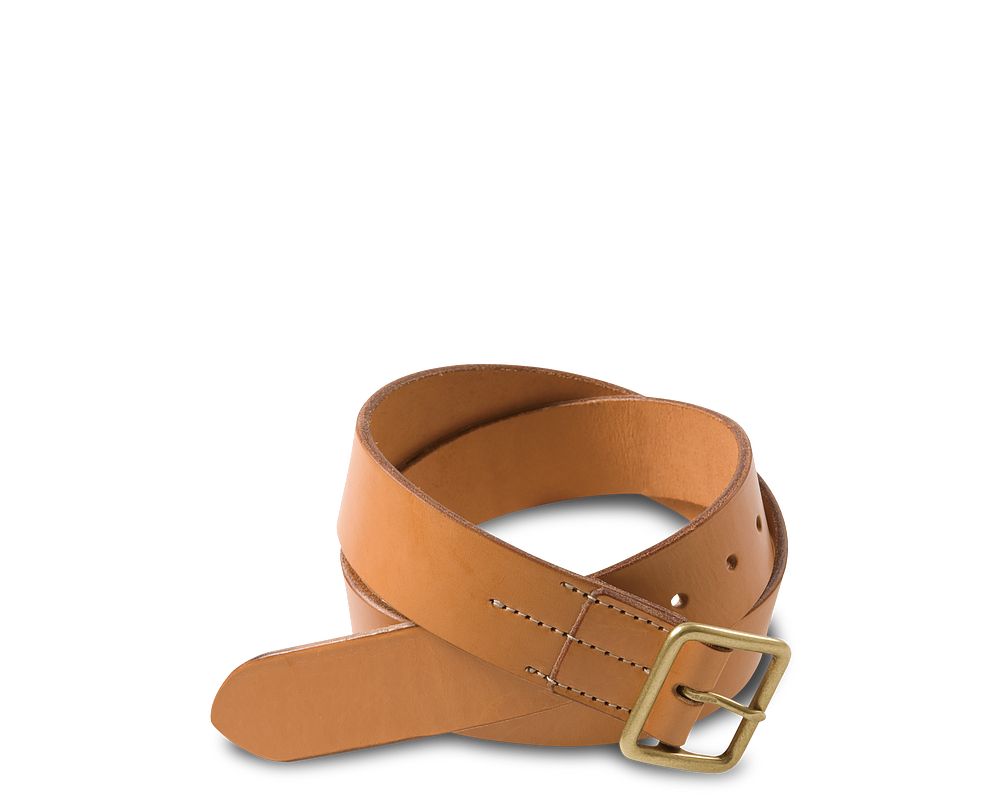 Men's Vegetable-Tanned Leather Belt in Natural Tan Leather 96563 | Red ...