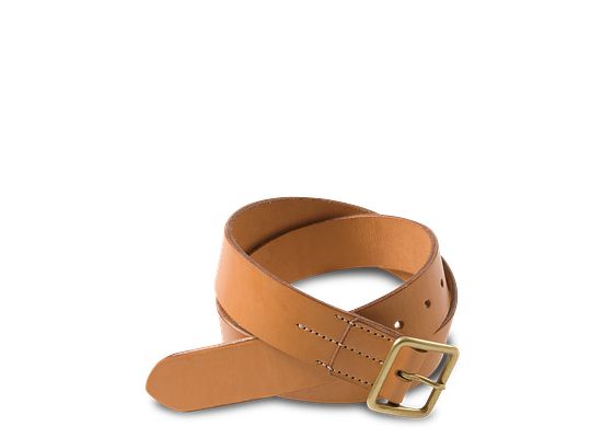 Men's Vegetable-Tanned Leather Belt in Natural Tan Leather 96563 | Red ...