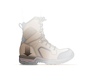 Boot Illustration - Stepping Down