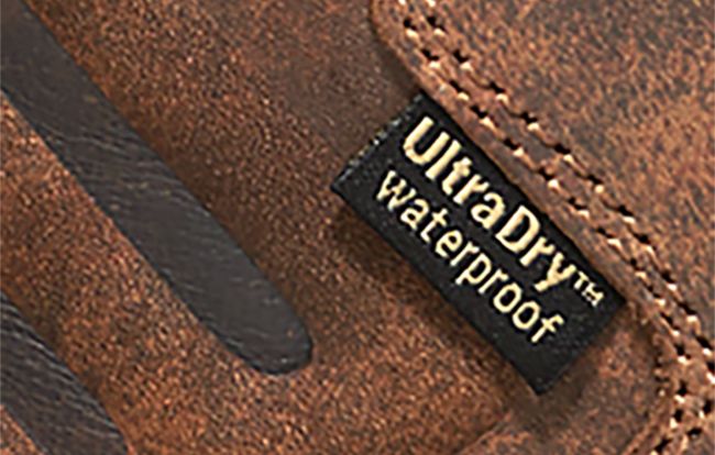 Close up of UltraDry Waterproof tag