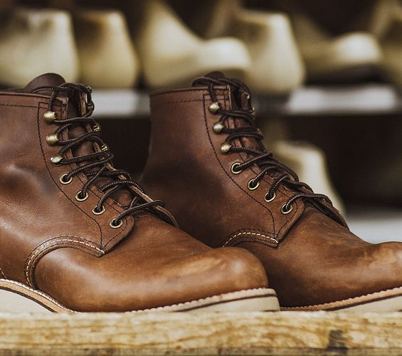 red wing moc toe care