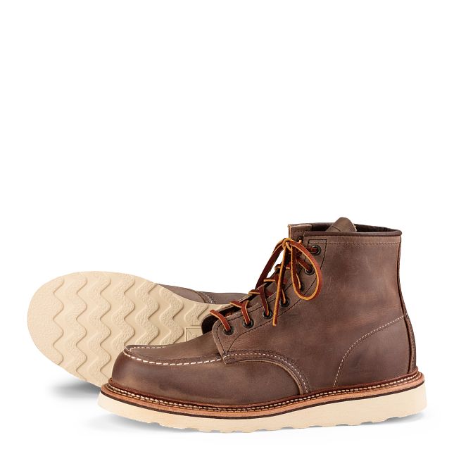 Red Wing Shoes 6-Inch Moc Toe Waterproof Work Boots (405) Red Oak ...