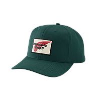 Red and green baseball caps on sale