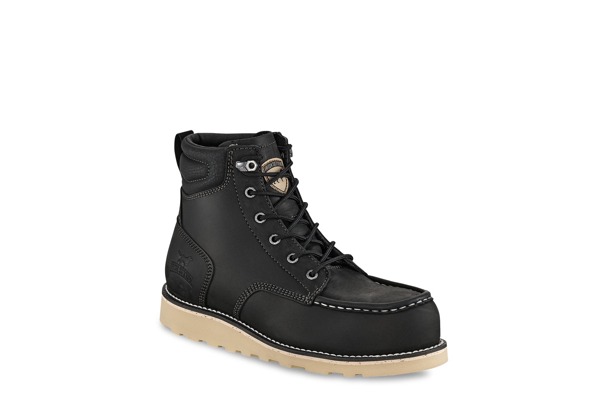 Pipestone image number 1 Black Unisex 6-inch Safety Toe Boot