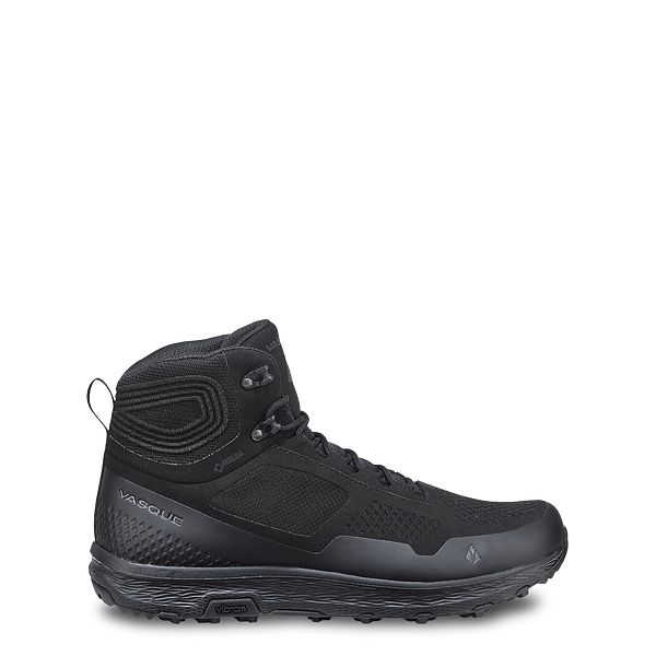 black waterproof hiking boots