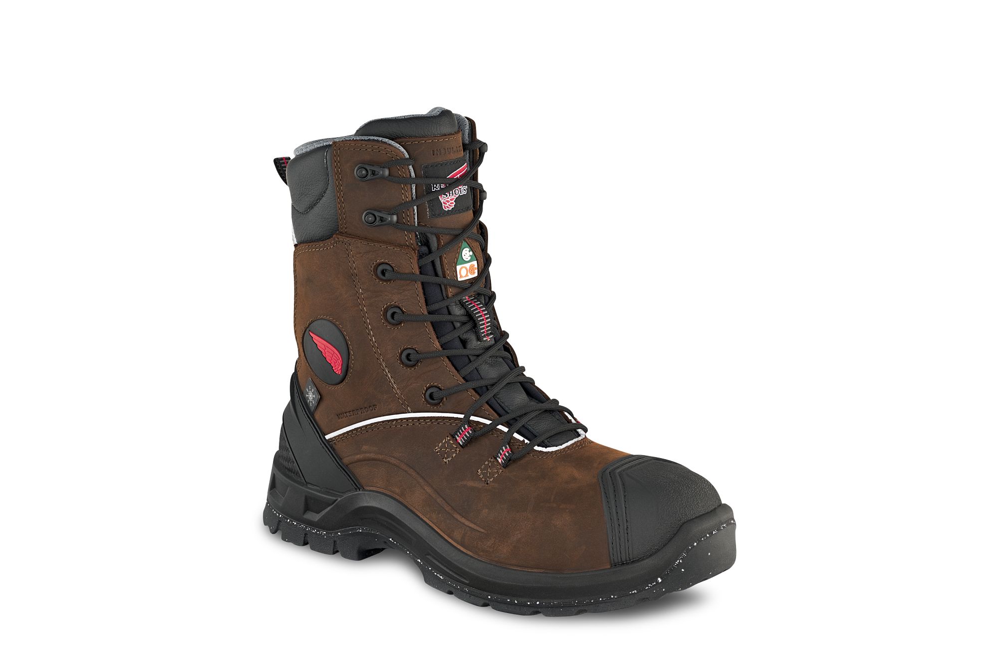PetroKing  image number 1 Black Men's Electrical Hazard, Puncture Resistant, Waterproof and Insulated 8-inch Safety Toe Boot
