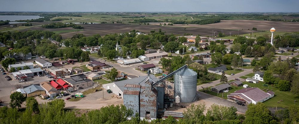 Aerial view of downtown Ashby