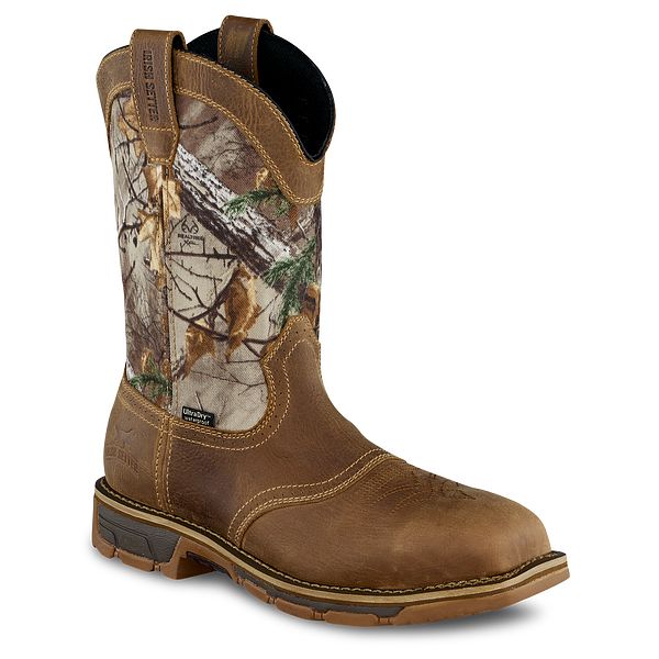 camo square toe boots